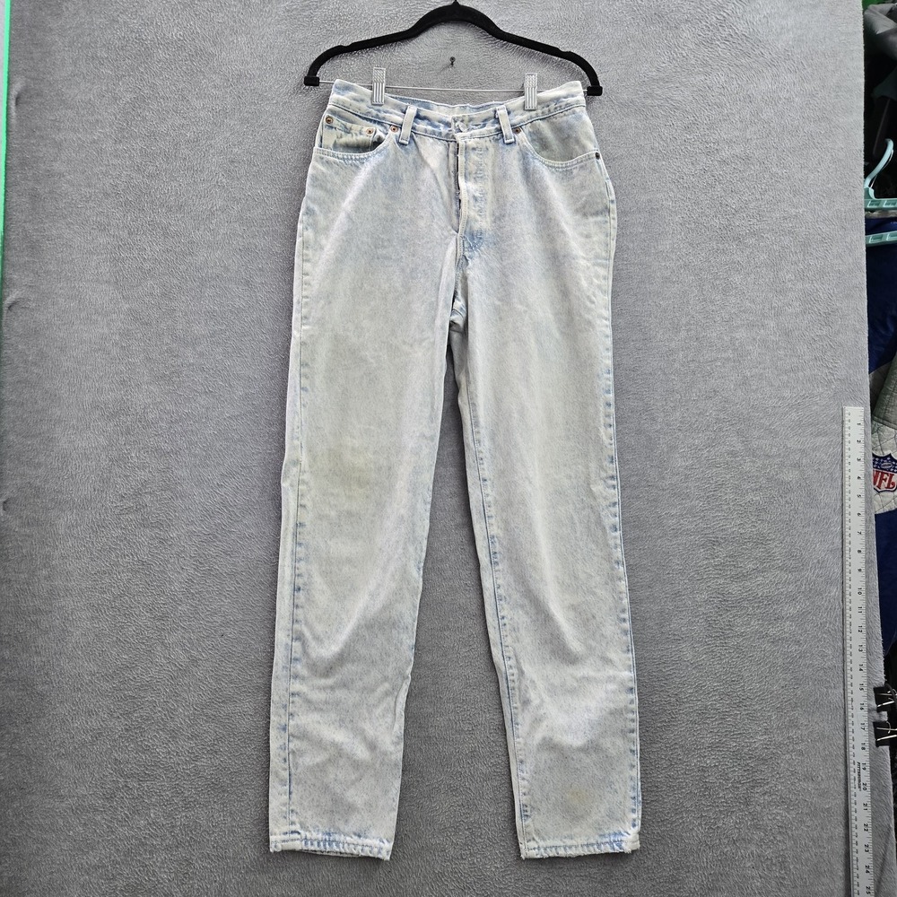 VINTAGE Levi's 544 Women Jeans 11 Light Blue 90s Denim Relaxed Fit READ